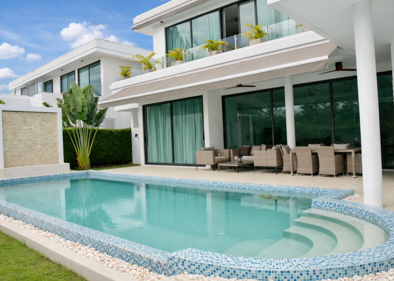 3 ห้องนอน วิลล่ามีสระว่ายน้ำและอ่างจากุซซี่ส่วนตัว